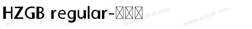 HZGB regular字体转换